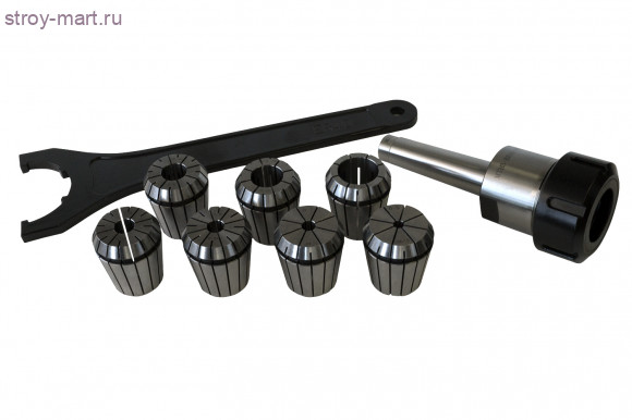 Цанговый патрон MK3/ER40 с набором из 7 цанг: 6, 8, 10, 12, 16, 20, 25 мм ER 40 Цанговый патрон MK3/ER40 с набором из 7 цанг: 6, 8, 10, 12, 16, 20, 25 мм ER 40