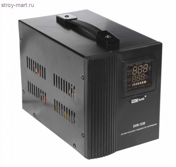 Cтабилизатор напряжения релейного типа с цифровым дисплеем Prorab DVR-1500