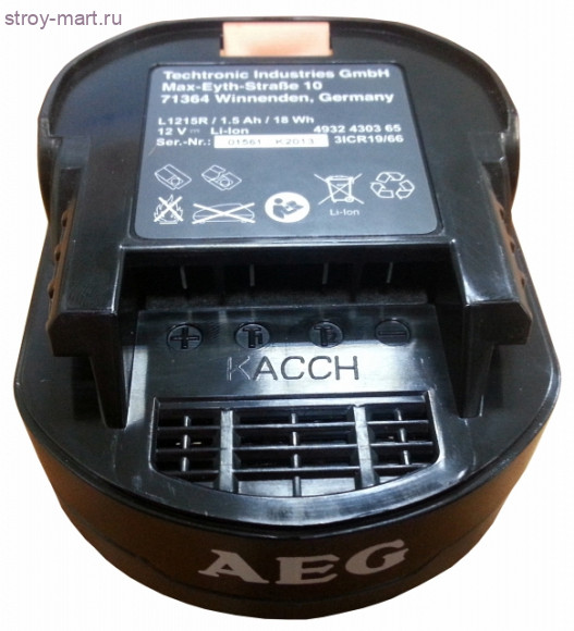 Аккумулятор L1215R,12В,1.5Aч,Pro Li-ion - 4932430365 Аккумулятор L1215R,12В,1.5Aч,Pro Li-ion - 4932430365