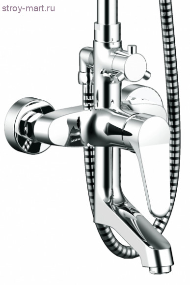 Душевая колонна со смесителем для ванны c поворотным изливом - F6111147C-A