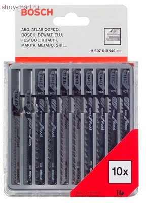 Набор 10шт,пилки д\лобзика,Т-серия,д\дер,пластик - 2.607.010.146 Набор 10шт,пилки д\лобзика,Т-серия,д\дер,пластик - 2.607.010.146