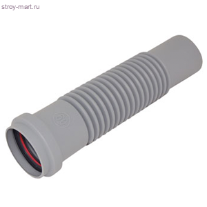 Патрубок PP-H серый б/н гибкий Дн 50 РосТурПласт 11365