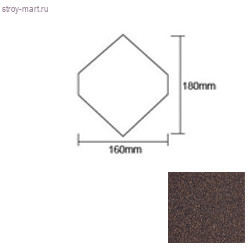 Заглушка V-образного конька Feroof 160х180 мм Brown Bark 2031 - С-000113605
