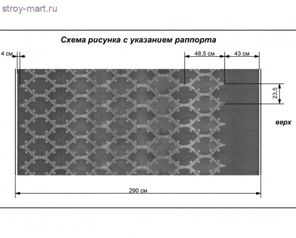 Ткань портьерная Berman - Схема рисунка