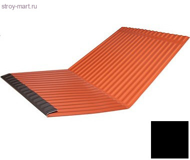 Ребристый желобок для обустройства ендовы 500х2000мм, алюм., черный - С-000115981 Ребристый желобок для обустройства ендовы 500х2000мм, алюм., черный - С-000115981