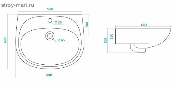 Умывальник Анимо-60 с пьедесталом 1 отверстие 1.WH11.0.508 в комплекте 1.WH11.0.587 без сифона Santek - 4606034156407 Умывальник Анимо-60 с пьедесталом 1 отверстие 1.WH11.0.508 в комплекте 1.WH11.0.587 без сифона Santek - 4606034156407