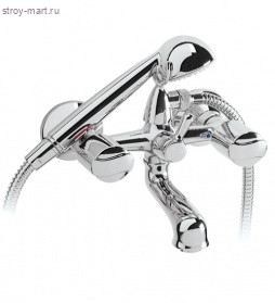 Смеситель двуручный для ванны Стиль хром к/затвор кругл короткий излив L=90мм Vidima ВА137АА Смеситель двуручный для ванны Стиль хром к/затвор кругл короткий излив L=90мм Vidima ВА137АА