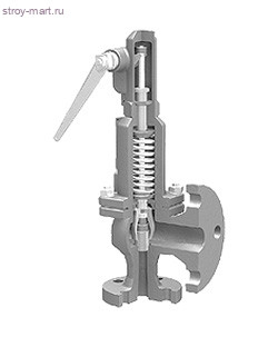 Клапан предохранительный чугун ПРЕГРАН 496-01 Дн 80х125 Ру16 полноподъемный, пар фл КПП 496-01-080x125-0,5 ADL Клапан предохранительный чугун ПРЕГРАН 496-01 Дн 80х125 Ру16 полноподъемный, пар фл КПП 496-01-080x125-0,5 ADL