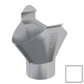 Lindab, Воронка желоба одиночная, 90 мм, (001) RAL 9002 белый - С-000124397