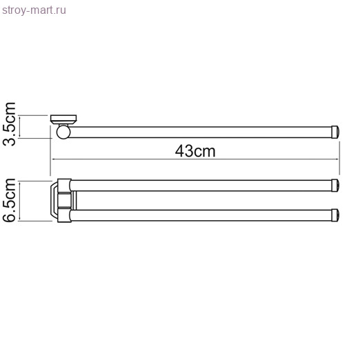 K-3031 Держатель полотенец рога - 001-0204 K-3031 Держатель полотенец рога - 001-0204