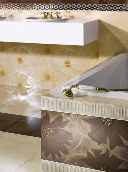 Sabro Brown Kwiat Декор 29,5х59,5 Sabro Brown Kwiat Декор 29,5х59,5