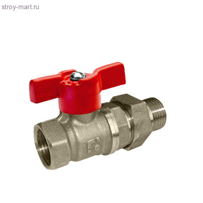 Кран шаровой латунь 11б27п1 никель Ду 15 ВР/НР нак. гайка бабочка БАЗ - 007-7481 Кран шаровой латунь 11б27п1 никель Ду 15 ВР/НР нак. гайка бабочка БАЗ - 007-7481