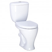 Унитаз-компакт белый козырьковый косой выпуск в комплекте Santeri - 4606034157060 Унитаз-компакт белый козырьковый косой выпуск в комплекте Santeri - 4606034157060