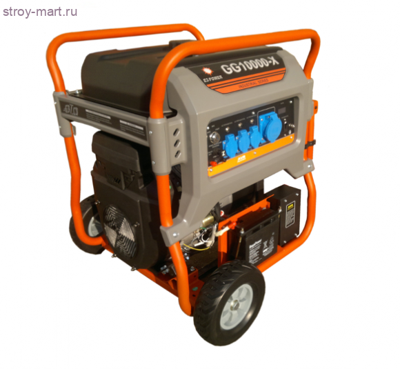 Бензиновый генератор резервного электроснабжения с воздушным охлаждением GG10000-Х (9,0 кВт) Бензиновый генератор резервного электроснабжения с воздушным охлаждением GG10000-Х (9,0 кВт)