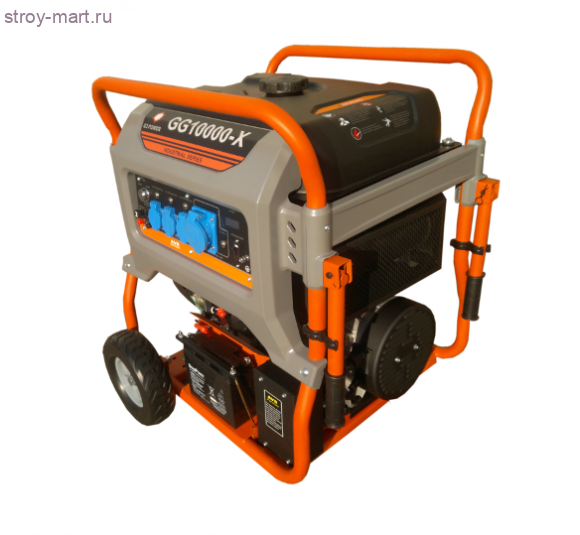 Бензиновый генератор резервного электроснабжения с воздушным охлаждением GG10000-Х (9,0 кВт) Бензиновый генератор резервного электроснабжения с воздушным охлаждением GG10000-Х (9,0 кВт)