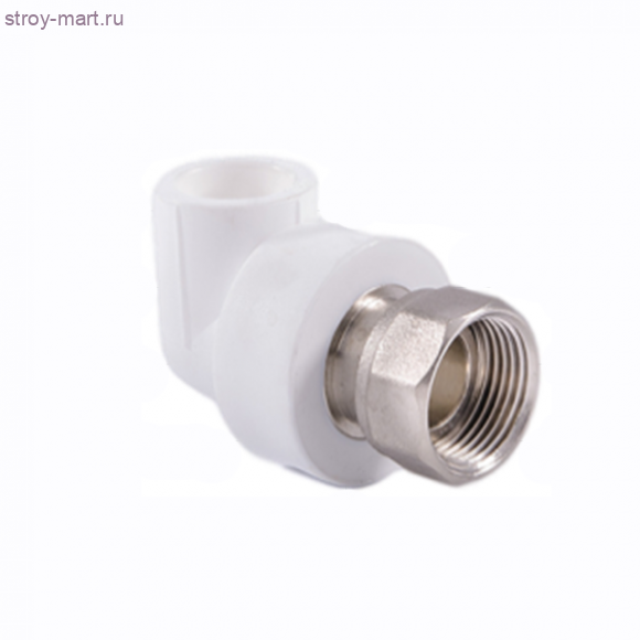 Угольник PP-R белый Дн 20х3/4 нак. гайка РосТурПласт 14266 - 027-8476 Угольник PP-R белый Дн 20х3/4 нак. гайка РосТурПласт 14266 - 027-8476