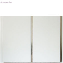 Панель ПВХ потолочн 2-х секц хром (3000х240х7,5мм) 0,72 кв. м (15 шт.) - С-000059244