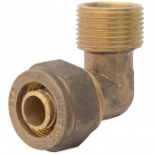 Угольник для PE-X латунь Дн 20х2,8х3/4 НР STC 6006