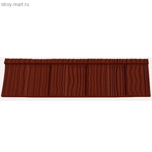 Композитная черепица Feroof Wood 2090 Red 1340*415мм (1280*370мм) - С-000113063