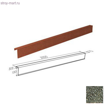 Фронтонная планка 130*70 Gerard (Forest Green 311), L=2м - С-000115637 Фронтонная планка 130*70 Gerard (Forest Green 311), L=2м - С-000115637