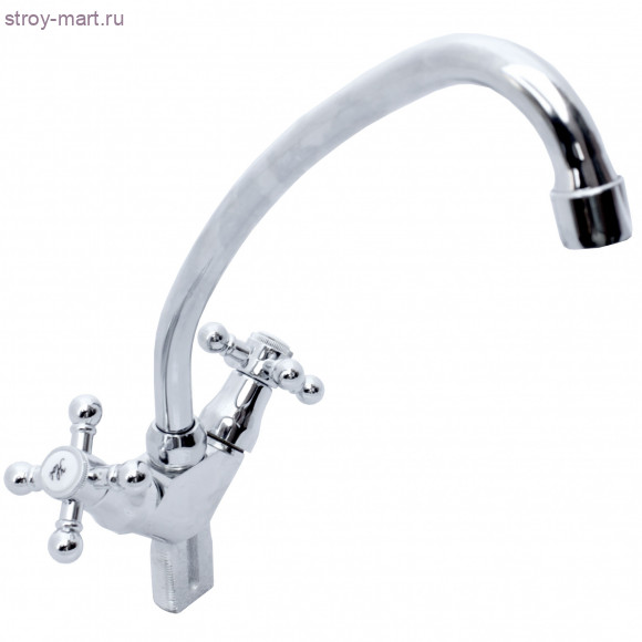 Смеситель для мойки ЦС 12К М Крест хром к/затвор дл/излив Подольск пл/маховик - 026-0906 Смеситель для мойки ЦС 12К М Крест хром к/затвор дл/излив Подольск пл/маховик - 026-0906