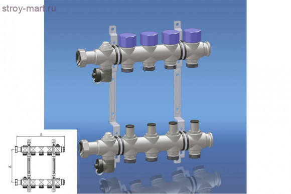 Группа коллекторный сталь Дн 1х3/4-7 ELSEN EMi02.07 Группа коллекторный сталь Дн 1х3/4-7 ELSEN EMi02.07