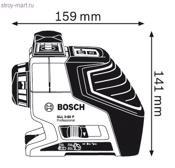 Линейный лазерный нивелир Bosch GLL 3-80 P Professional - 060106330A