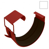 Grandline, Соединитель желоба, 125 мм, RAL 9003 - С-000043761 Grandline, Соединитель желоба, 125 мм, RAL 9003 - С-000043761