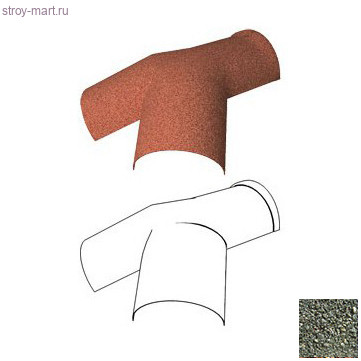 Тройной Y-образный конек 190 (уклон кровли от 30 до 45 град., пластик) Gerard (Forest Green 311) - С-000115636