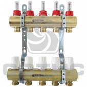 Коллекторные группы латунные с расходомерами и регулировочными клапанами серии СОТИС КГ05-50-2500 - КГ05-50-2509-20НР Коллекторные группы латунные с расходомерами и регулировочными клапанами серии СОТИС КГ05-50-2500 - КГ05-50-2509-20НР