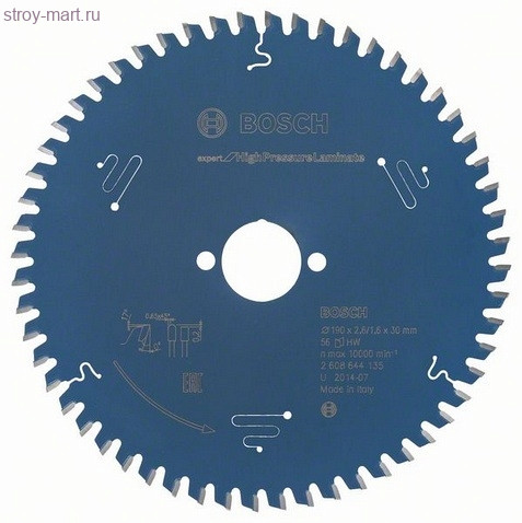 Цирк диск Expert for HPLam 190x30x2.6/1.6x56T - 2608644135 Цирк диск Expert for HPLam 190x30x2.6/1.6x56T - 2608644135