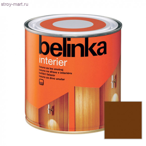 Лазурное покр. для защ. древесины внутри помещ. «Belinka Interier» земельно-коричневый /№68/ 0,75л. (6 шт./уп.) /Словения / 30168 - С-000116901 Лазурное покр. для защ. древесины внутри помещ. «Belinka Interier» земельно-коричневый /№68/ 0,75л. (6 шт./уп.) /Словения / 30168 - С-000116901