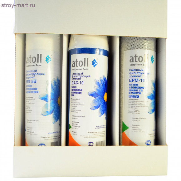 Комплект картриджей для фильтра A-313Е в комплекте 3шт Atoll - 037-0004 Комплект картриджей для фильтра A-313Е в комплекте 3шт Atoll - 037-0004