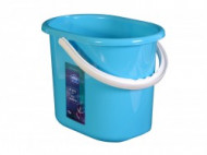 Ведро 16 л, пластмассовое, без отжима, для МОП швабры, голубой, овальное. Эккопласт 2796 - С-000100875 Ведро 16 л, пластмассовое, без отжима, для МОП швабры, голубой, овальное. Эккопласт 2796 - С-000100875