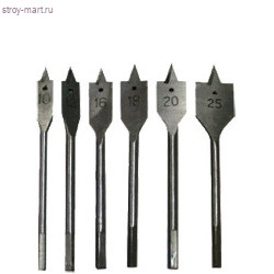 Набор сверел, «888», 10-25 мм, L 152 мм, (6 шт.), по дереву, перовых / 6867120 - С-000074841 Набор сверел, «888», 10-25 мм, L 152 мм, (6 шт.), по дереву, перовых / 6867120 - С-000074841