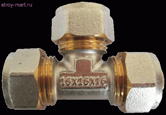 Тройник МП латунь Faro Дн 20 обжим STC 6420 никель - 4606034040119 Тройник МП латунь Faro Дн 20 обжим STC 6420 никель - 4606034040119