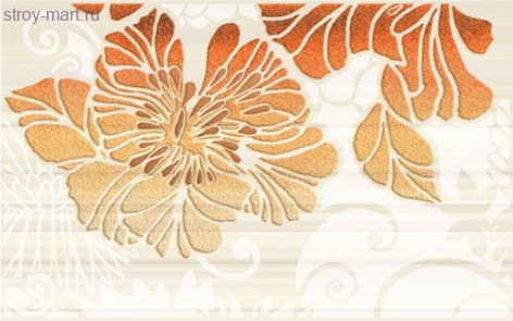 Кензо терракот./09-03-25-075-2/ /96-54-43-7502/ декор 40х25.