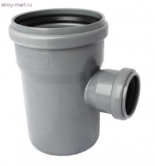 Тройник НПВХ серый Дн 110х110х90° б/нап в комплекте ТУ 6-49-33-92 - 027-1729