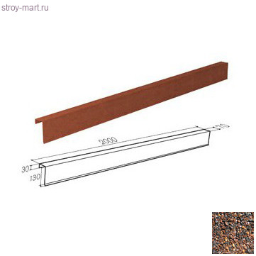 Фронтонная планка 130*70 Gerard (Teak 121), L=2м - С-000115749 Фронтонная планка 130*70 Gerard (Teak 121), L=2м - С-000115749