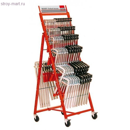 Мобильный стеллаж для струбцин ZW, с товаром BESSEY ZW1-A99-2K Мобильный стеллаж для струбцин ZW, с товаром BESSEY ZW1-A99-2K