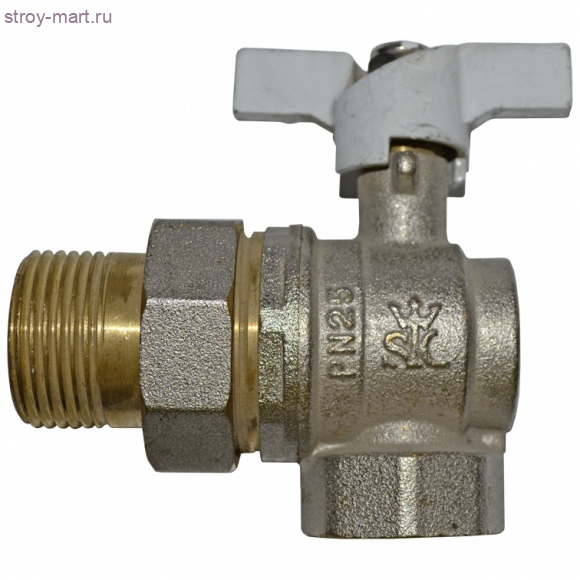 Кран шаровой латунь угловой Faro 1216 Ду 20 ВР/американка бабочка STC 1216 - 4606034047569 Кран шаровой латунь угловой Faro 1216 Ду 20 ВР/американка бабочка STC 1216 - 4606034047569