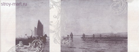 Ньюпорт Декор Корабли фиолетовый STG\C208\15010 15x40 Ньюпорт Декор Корабли фиолетовый STG\C208\15010 15x40