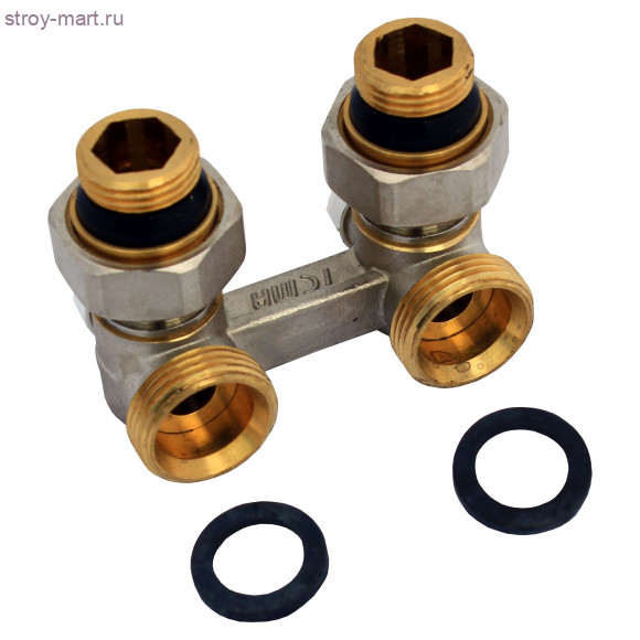 Узел подключения радиатора 912 для двухтруб систем Ду15-20 прям Icma - 022-0273