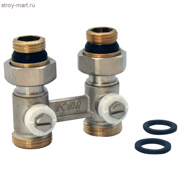 Узел подключения радиатора 912 для двухтруб систем Ду15-20 прям Icma - 022-0273