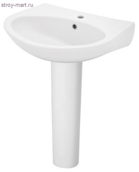 Умывальник Бореаль-60 белый с пьедесталом 1 отверстие 1.WH11.0.484 в комплекте 1.WH11.0.591 без сифона Santek - 4606034066560 Умывальник Бореаль-60 белый с пьедесталом 1 отверстие 1.WH11.0.484 в комплекте 1.WH11.0.591 без сифона Santek - 4606034066560