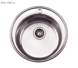 Мойка сталь нерж врезная круглый 510х510х0.8мм глянц с сифоном POTATO P85151 Мойка сталь нерж врезная круглый 510х510х0.8мм глянц с сифоном POTATO P85151