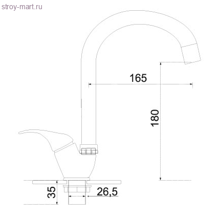Смеситель ЦС-СМ 27/2 для мойки М 42 Престиж одноручный гайка, верхн/излив Подольск - 026-1362 Смеситель ЦС-СМ 27/2 для мойки М 42 Престиж одноручный гайка, верхн/излив Подольск - 026-1362
