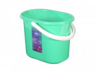 Ведро 16 л, пластмассовое, без отжима, для МОП швабры, бирюза, овальное. Эккопласт 2796 - С-000100874 Ведро 16 л, пластмассовое, без отжима, для МОП швабры, бирюза, овальное. Эккопласт 2796 - С-000100874