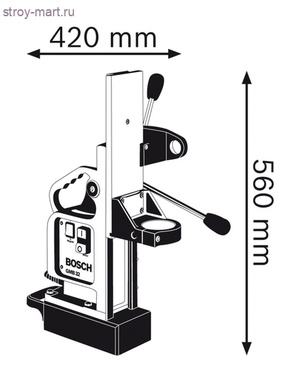Магнитная стойка сверлильного станка Bosch GMB 32 Professional - 601193003 Магнитная стойка сверлильного станка Bosch GMB 32 Professional - 601193003