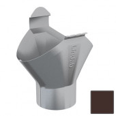 Lindab, Воронка одиночная желоба 90 мм, (434) RAL 8017 коричневый - С-000124704